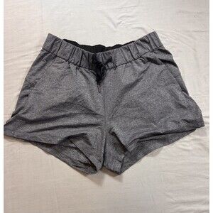 Lululemon On The Fly Shorts Heathered Gray, Drawstring,  Size 8